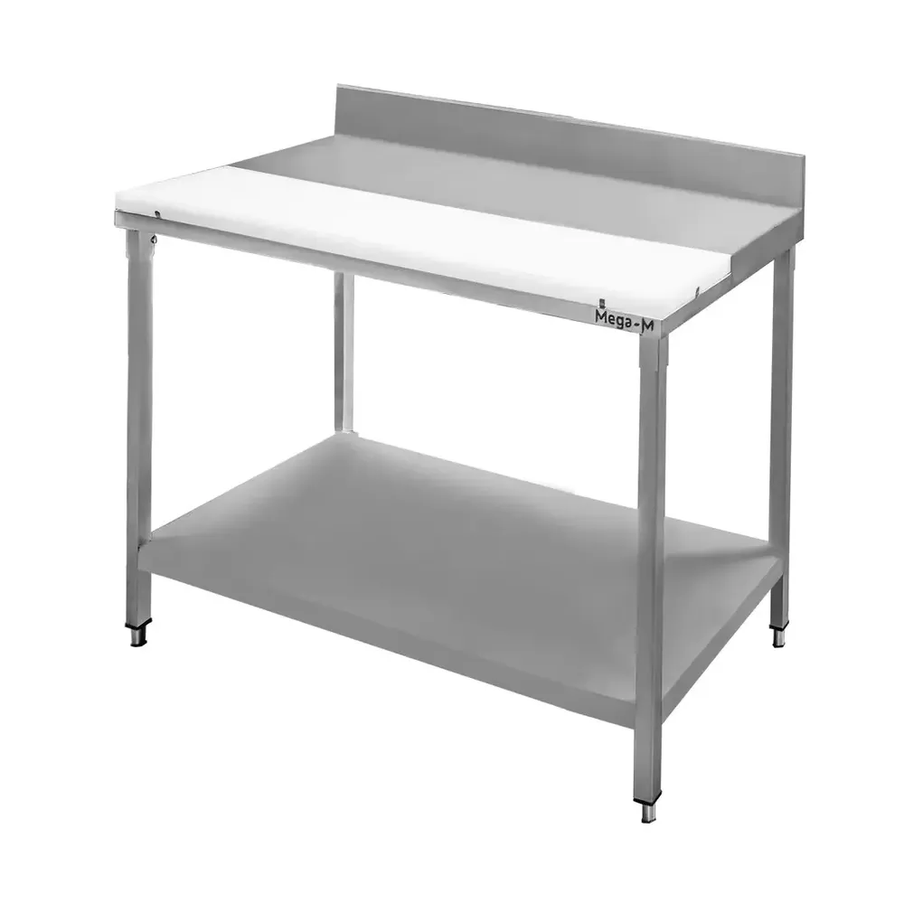Masa inox cu polietilena si raft 100x70x85cm [1]