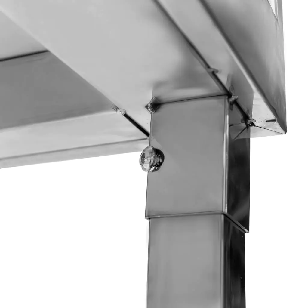Masa inox cu polietilena si raft 100x70x85cm [4]