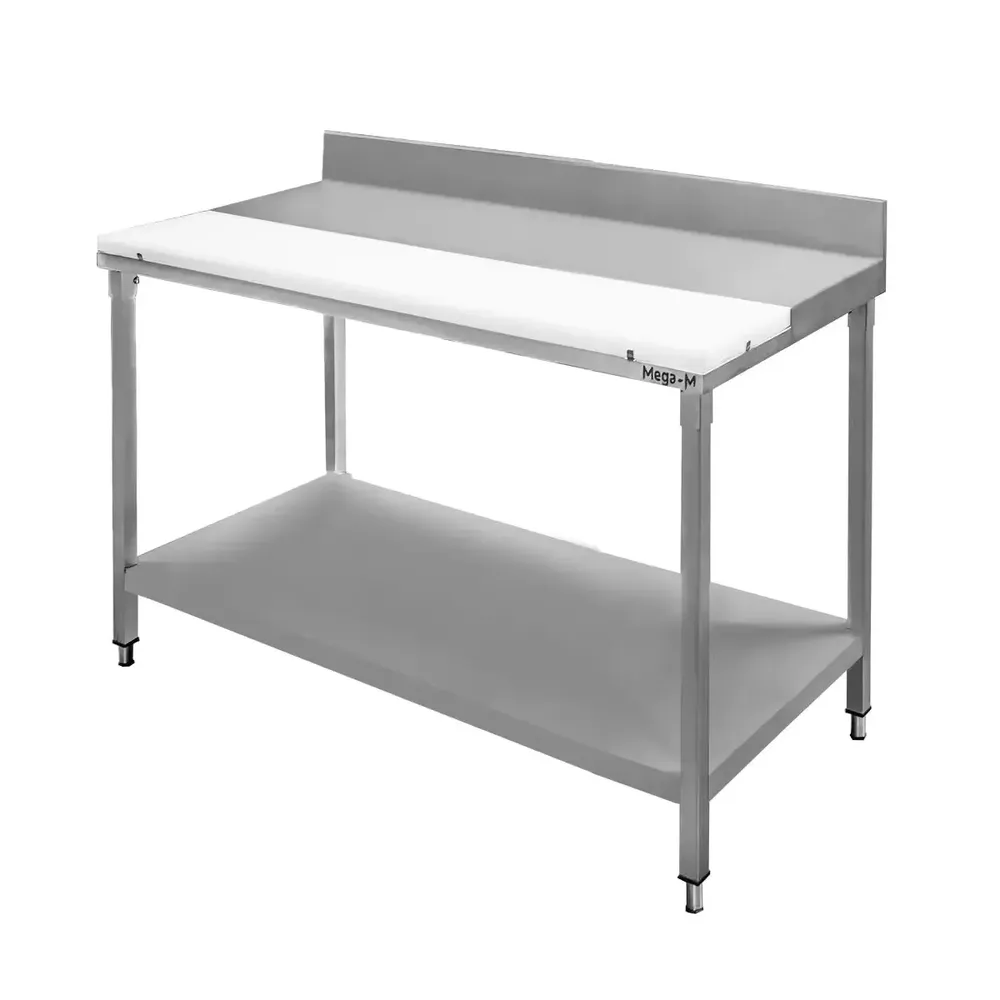 Masa inox cu polietilena si raft 120x70x85cm [1]