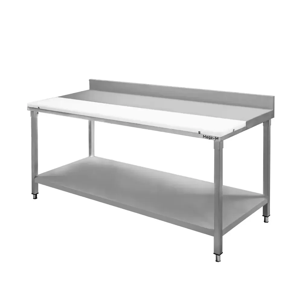 Masa inox cu polietilena si raft 180x70x85cm [1]