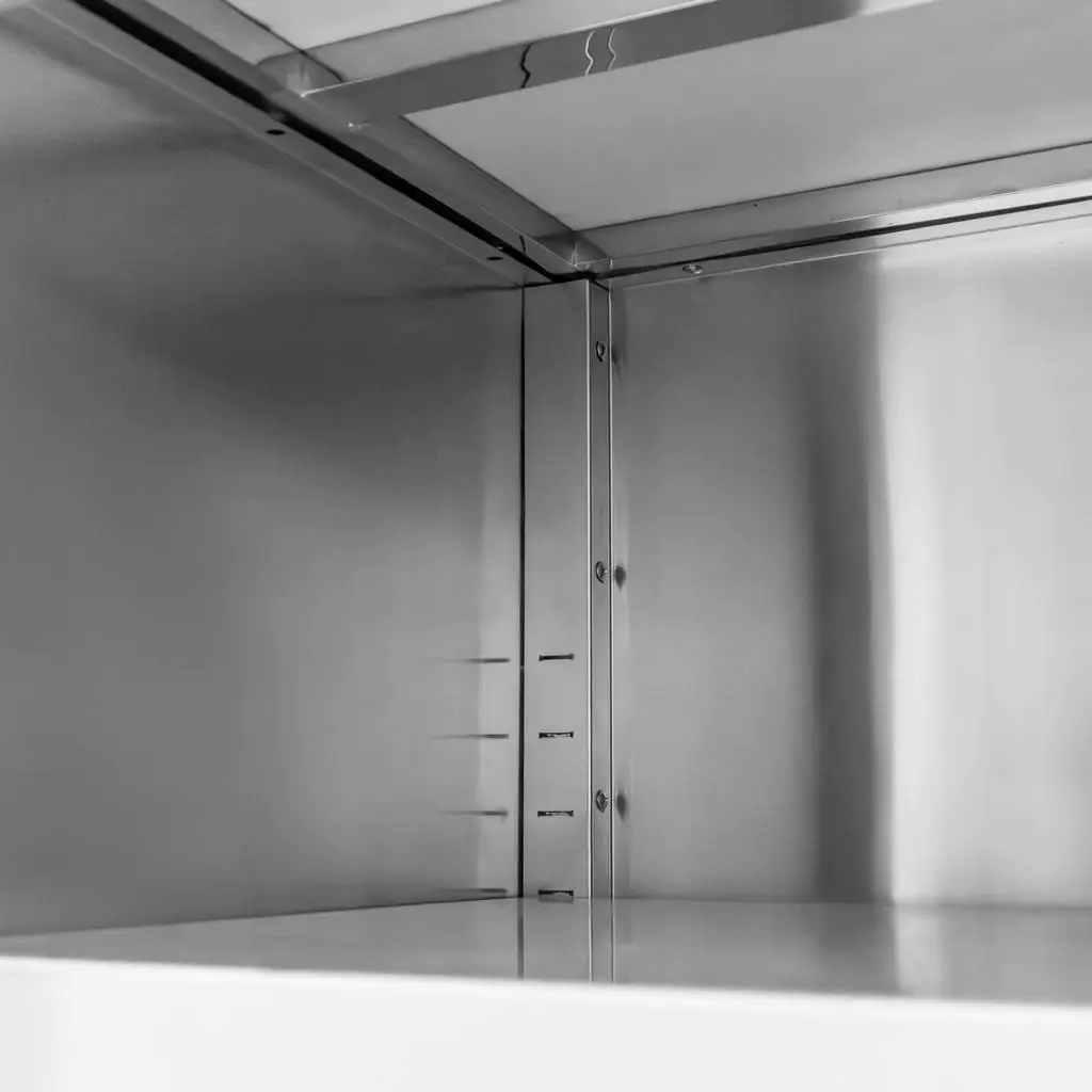 Masa inox de perete 120x60 cm cu dulap [2]