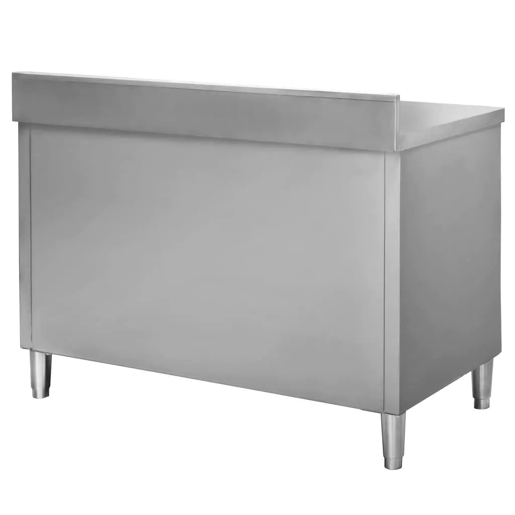 Masa inox de perete 120x60 cm cu dulap [4]