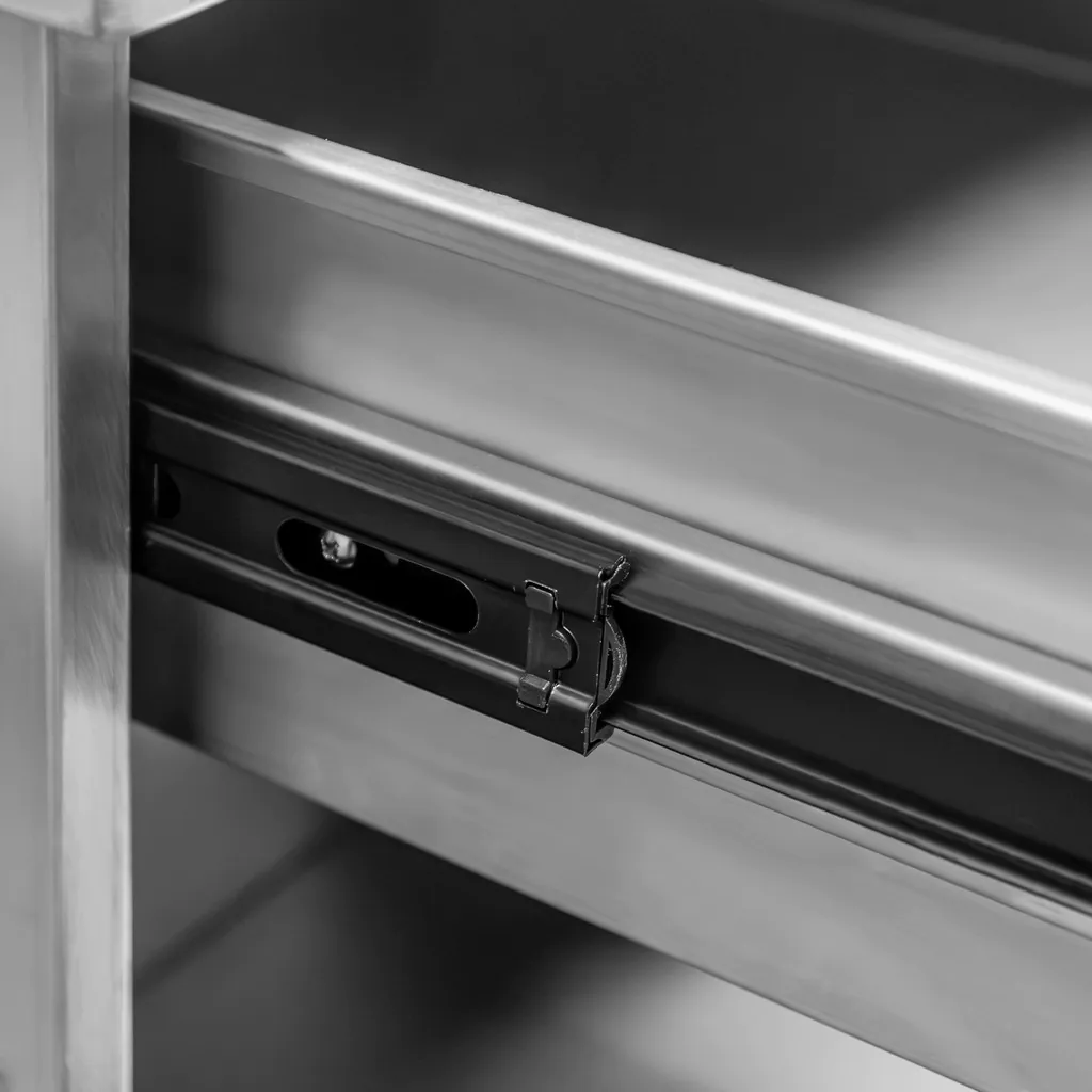 Masa inox de perete, 3 sertare pe stanga 120x70x85cm [6]