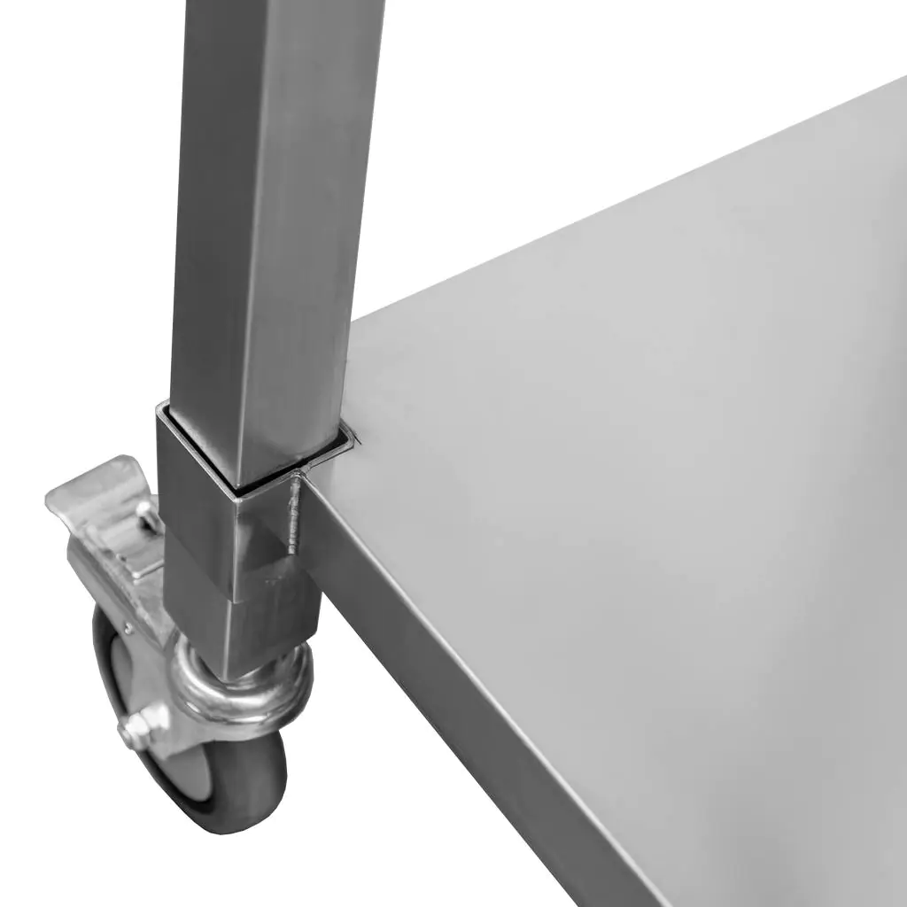 Masa inox mobila lemn 60x60x85cm [4]