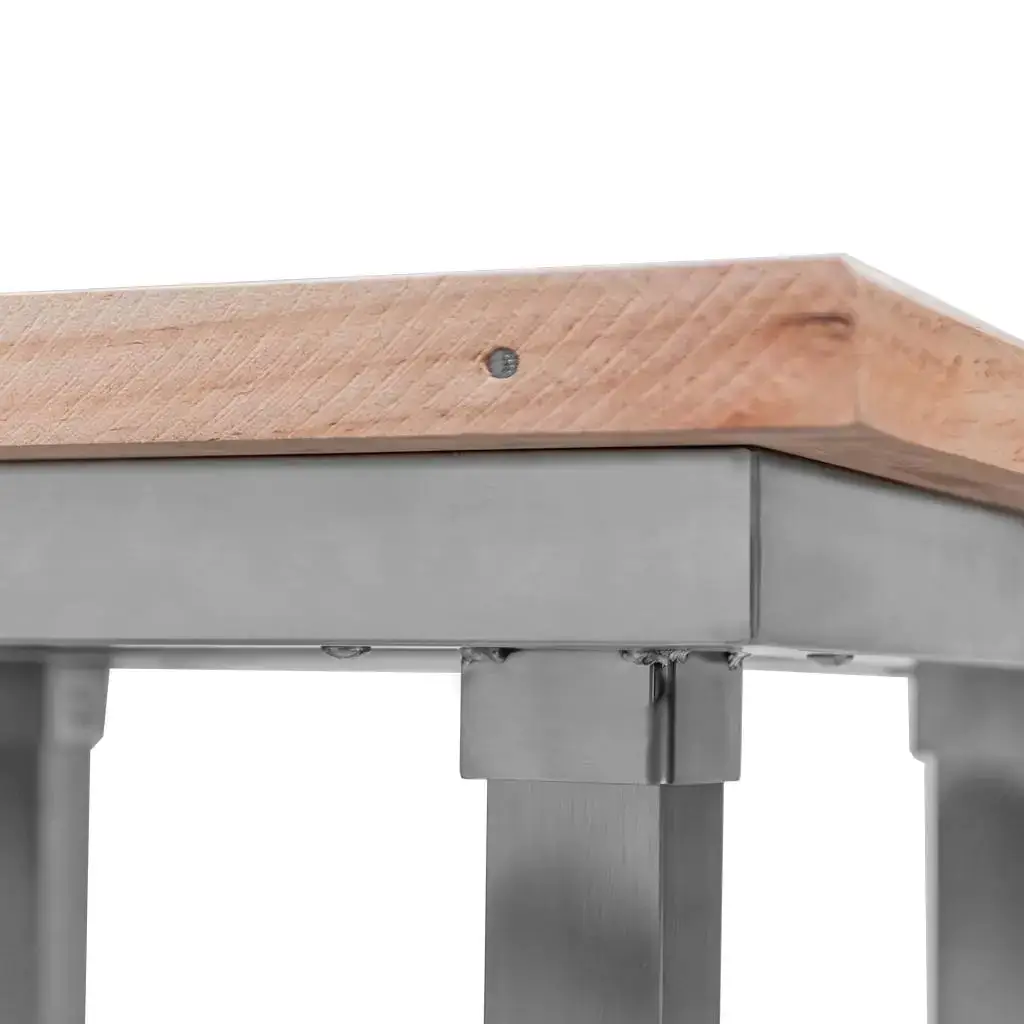 Masa inox mobila lemn 60x60x85cm [2]