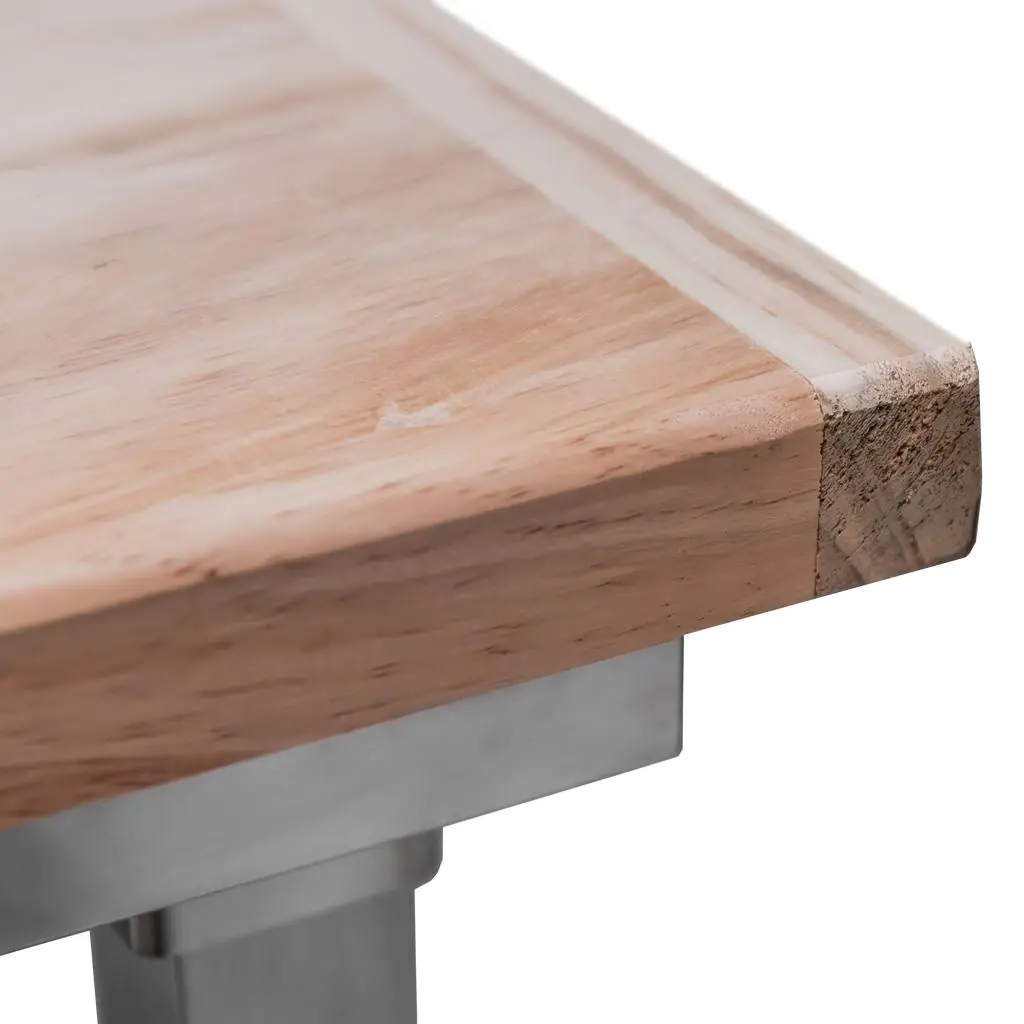 Masa inox mobila lemn 60x60x85cm [3]
