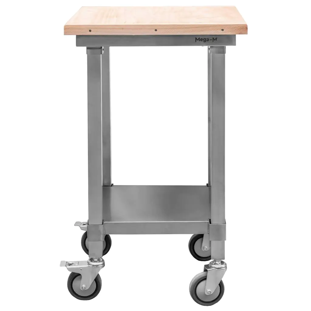 Masa inox mobila lemn 60x60x85cm [6]