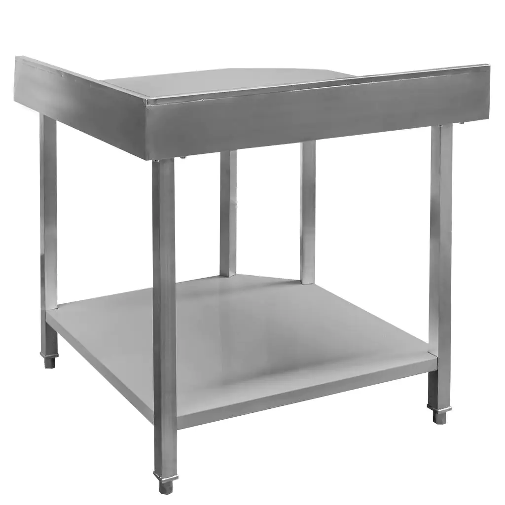 Masa inox pe colt cu raft 90x70x85cm [4]
