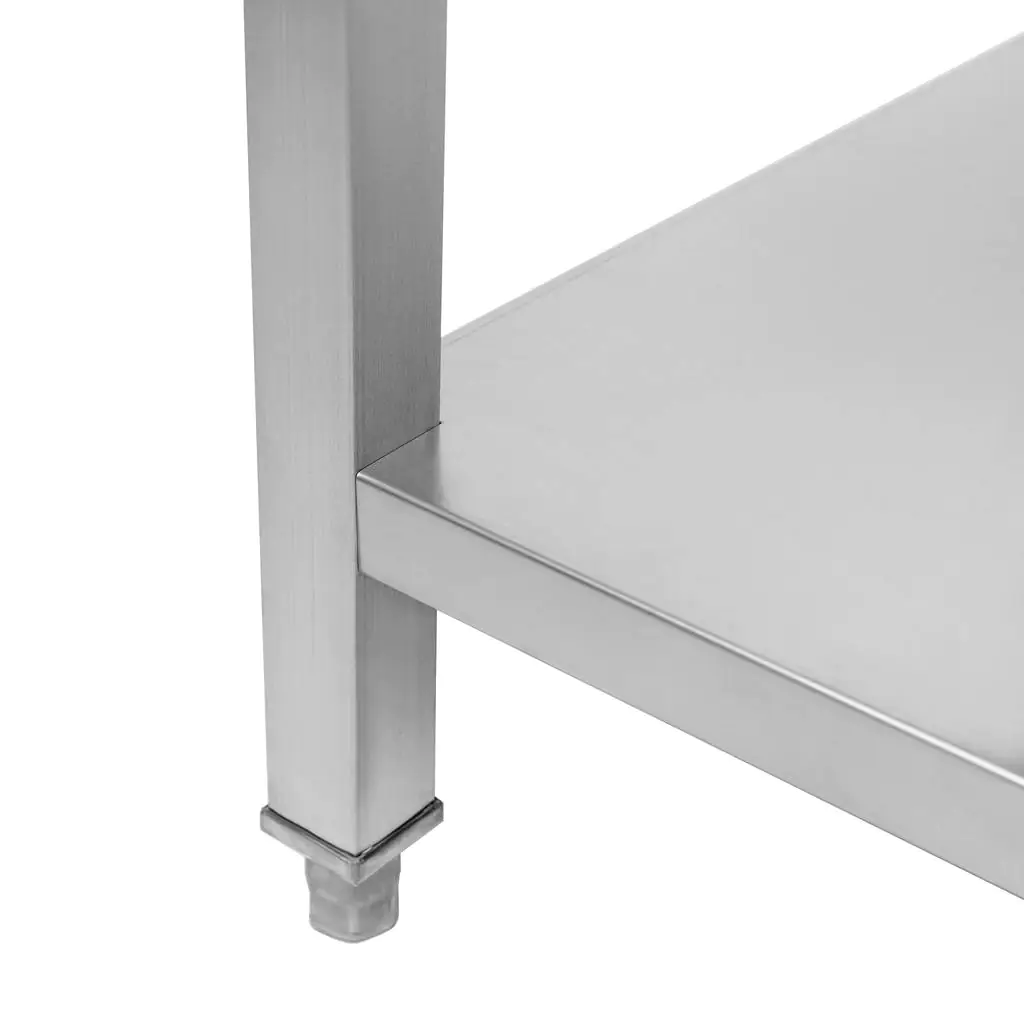 Masa inox pe colt cu raft 90x70x85cm [5]