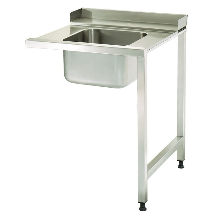 Masa inox pentru masina de spalat vase 90x75 cm cu chiuveta dreapta si parapet spate [1]