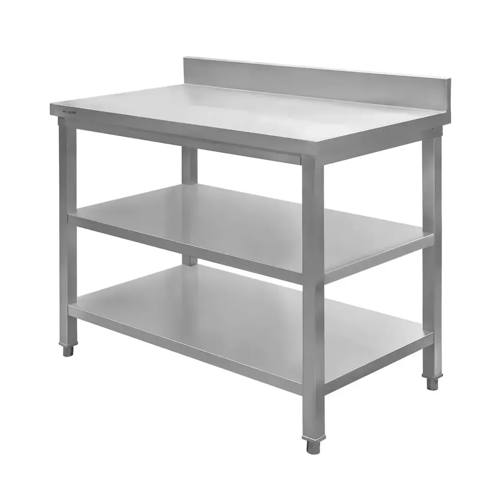 Masa inox perete cu 2 rafturi 100x70x85cm [1]