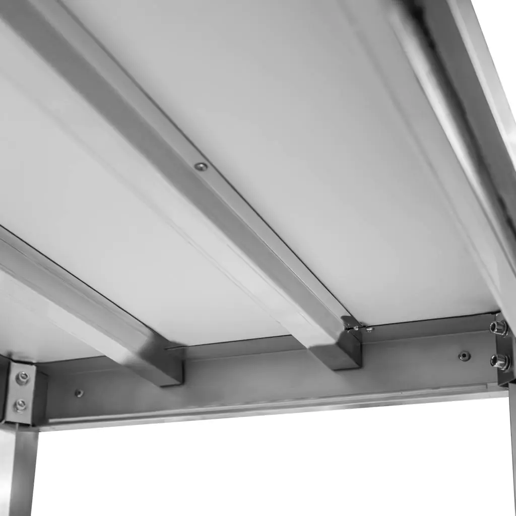 Masa inox perete cu 2 rafturi 120x60x85cm [5]