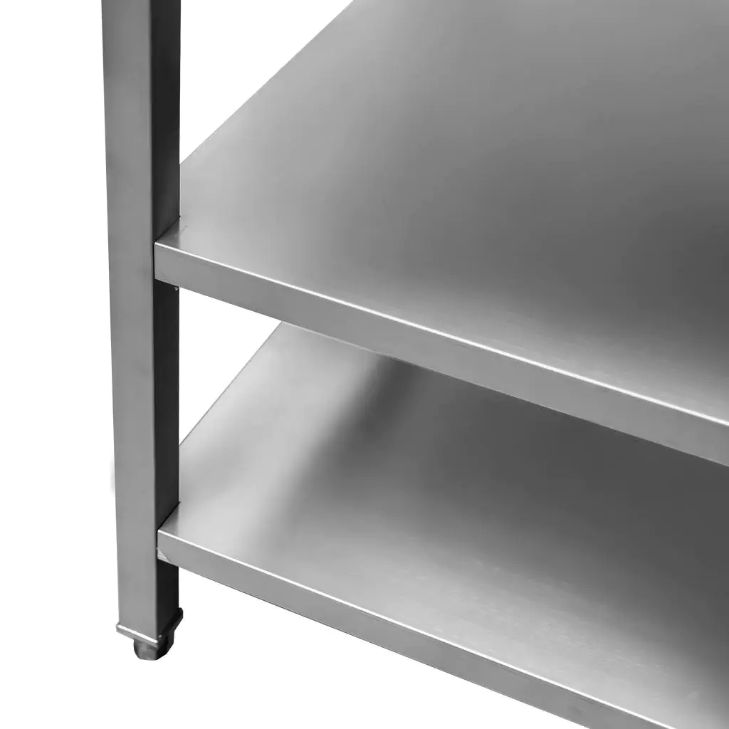 Masa inox perete cu 2 rafturi 120x60x85cm [2]