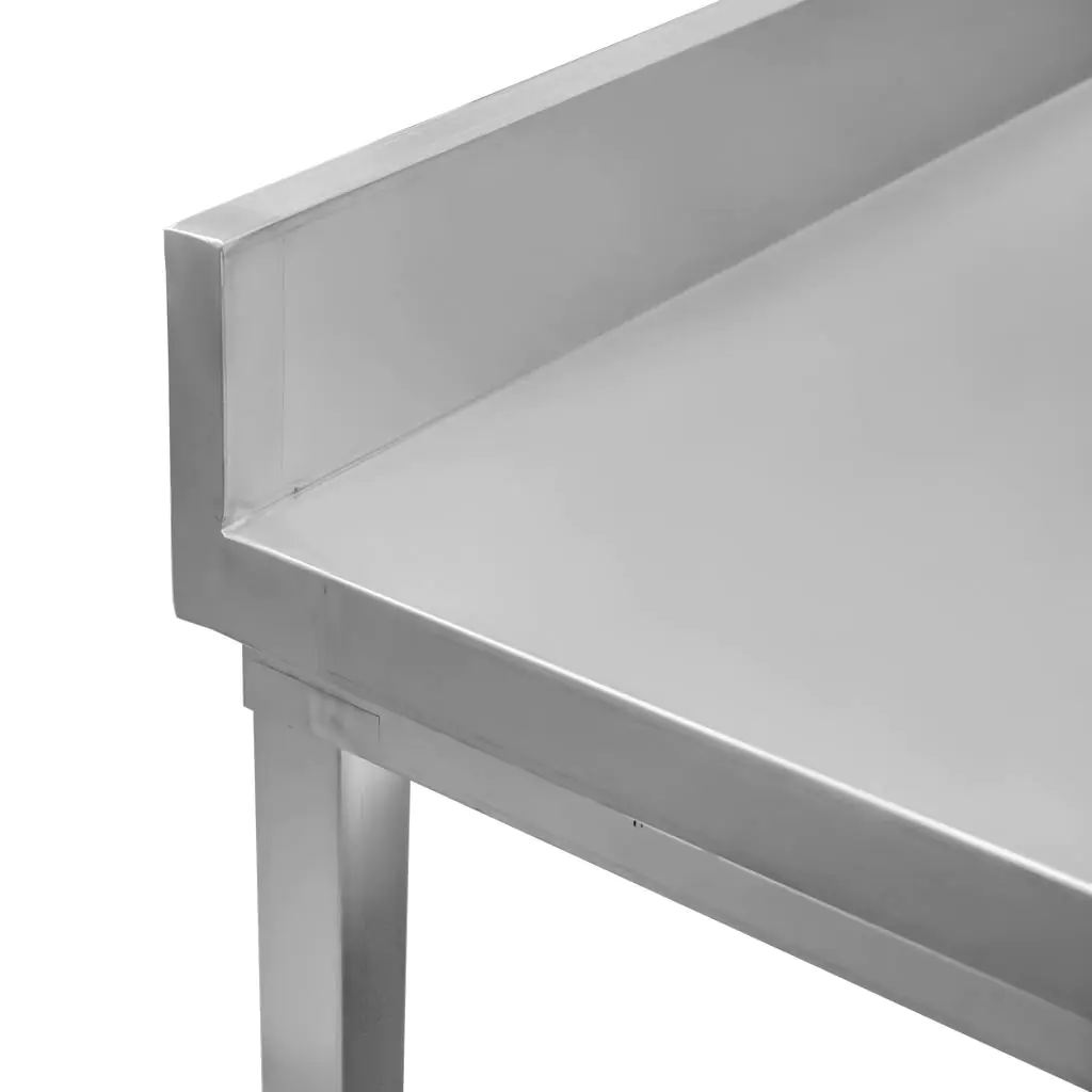 Masa inox perete cu 2 rafturi 120x60x85cm [4]