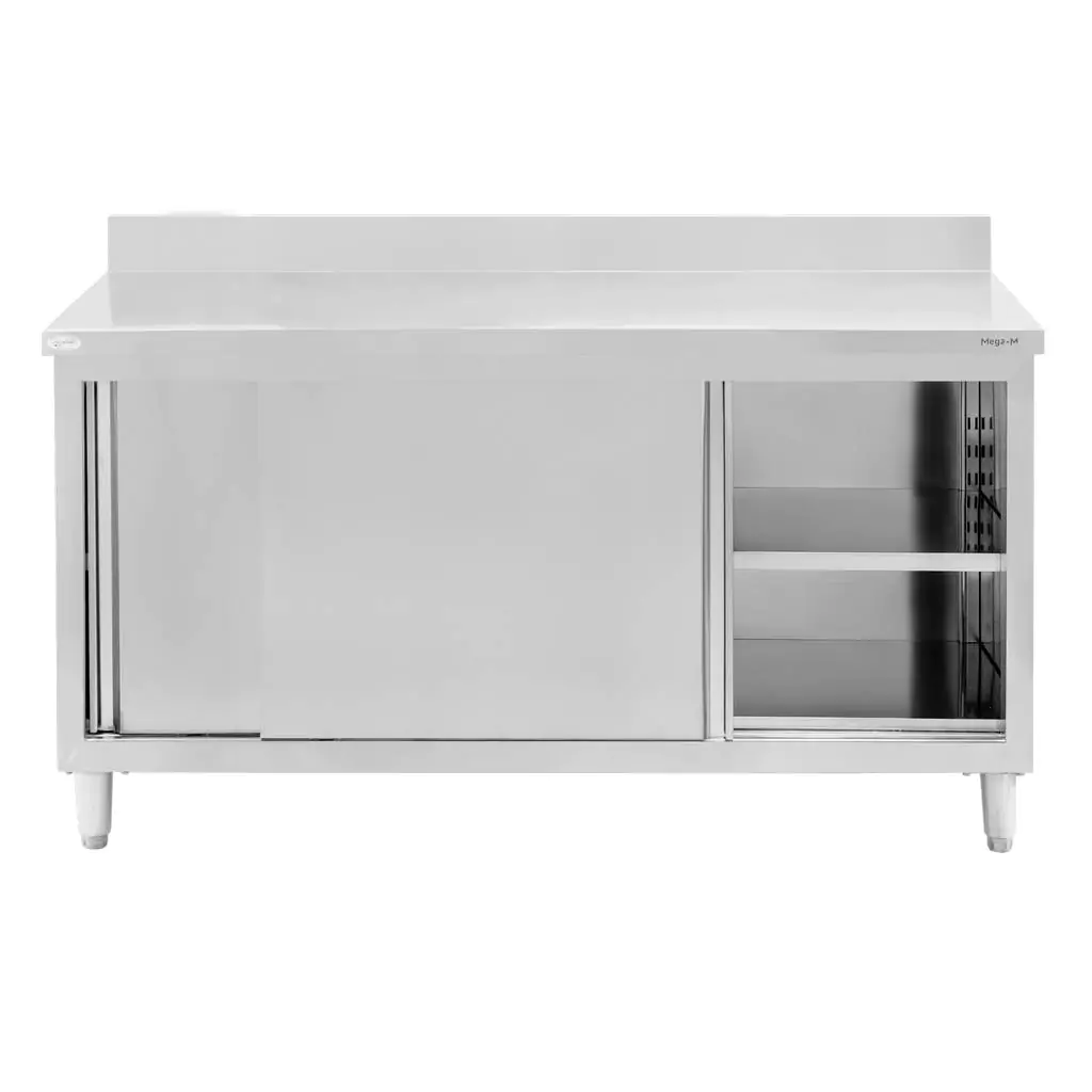 Masa inox perete cu dulap 120x70x85cm [6]