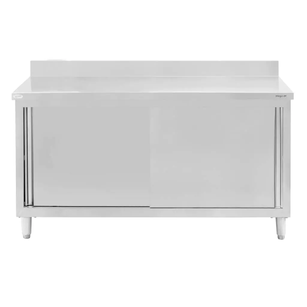 Masa inox perete cu dulap 120x70x85cm [3]