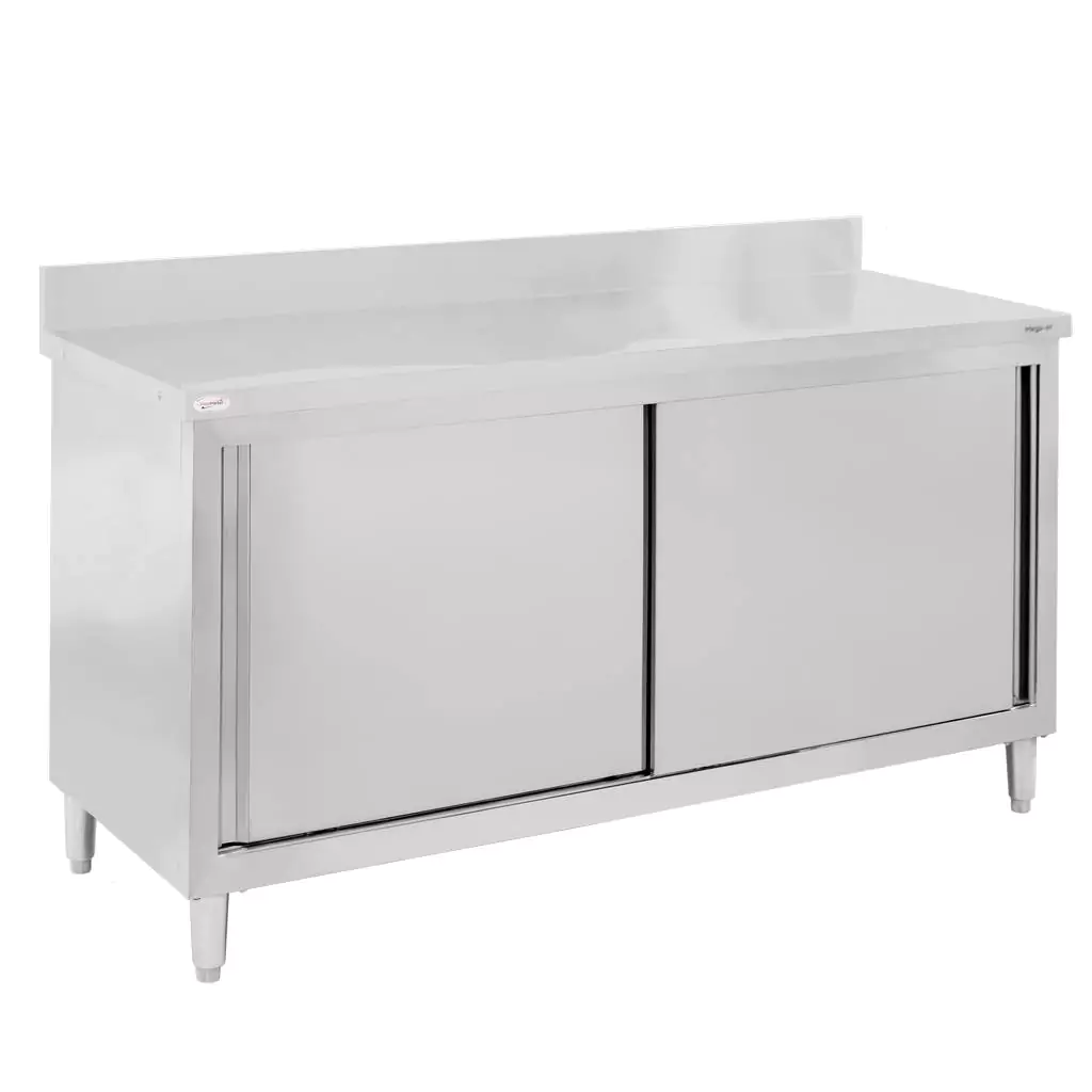 Masa inox perete cu dulap 120x70x85cm [2]