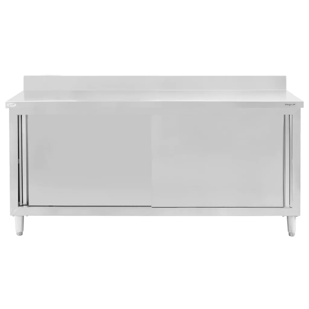 Masa inox perete cu dulap 180x60x85cm [3]