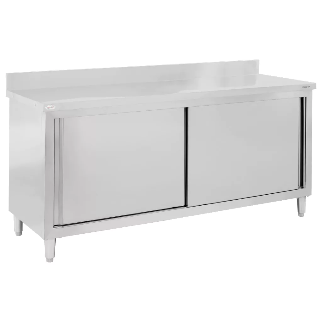 Masa inox perete cu dulap 180x60x85cm [2]