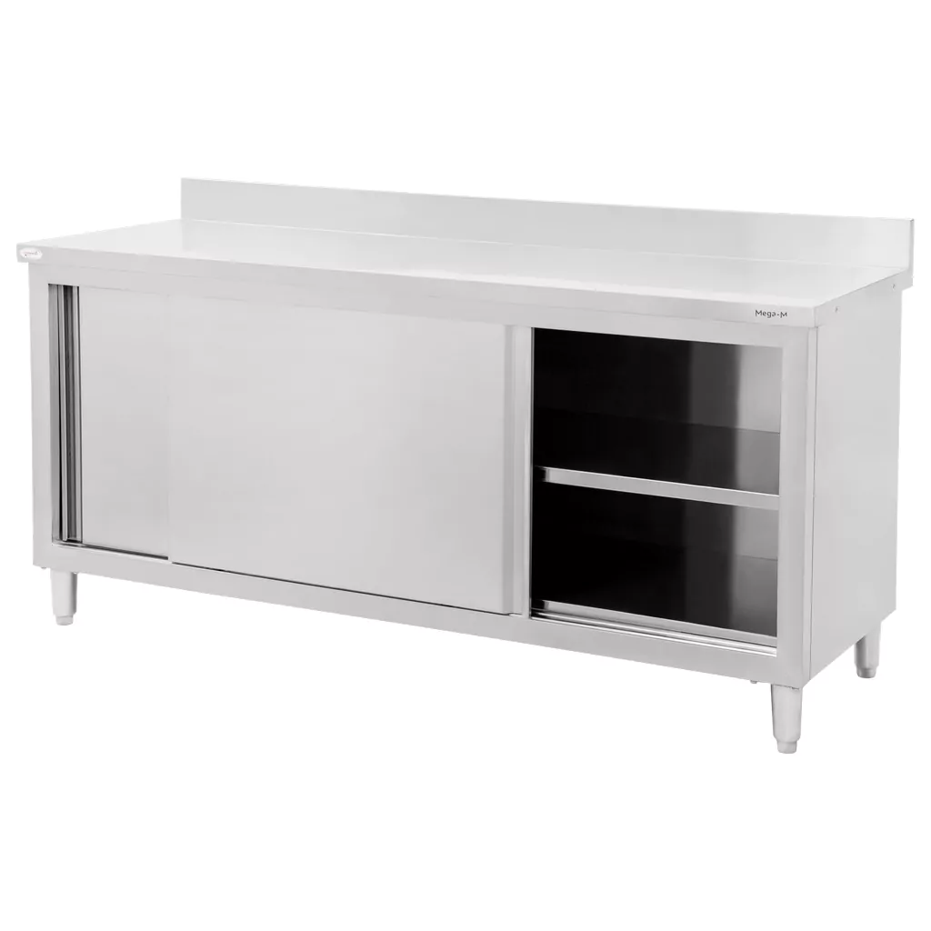 Masa inox perete cu dulap 180x60x85cm [4]