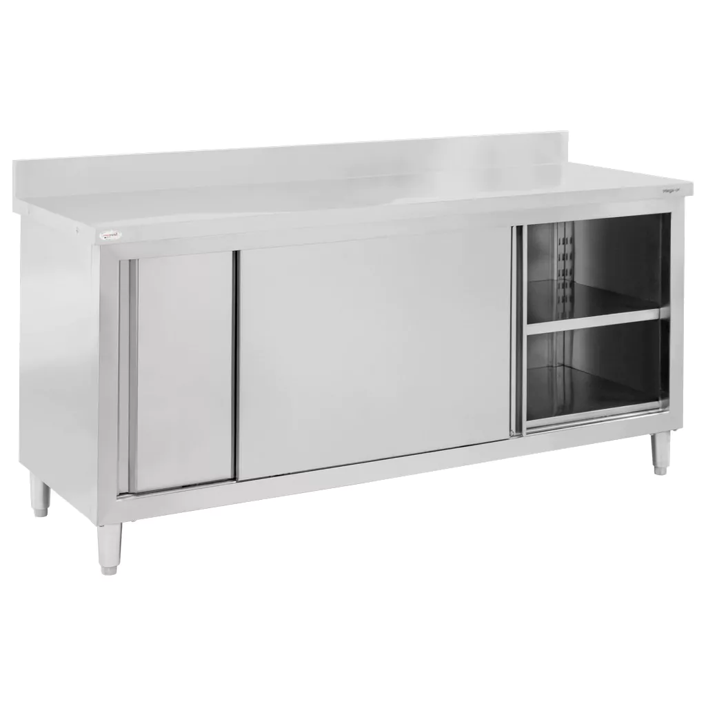 Masa inox perete cu dulap 180x60x85cm [5]