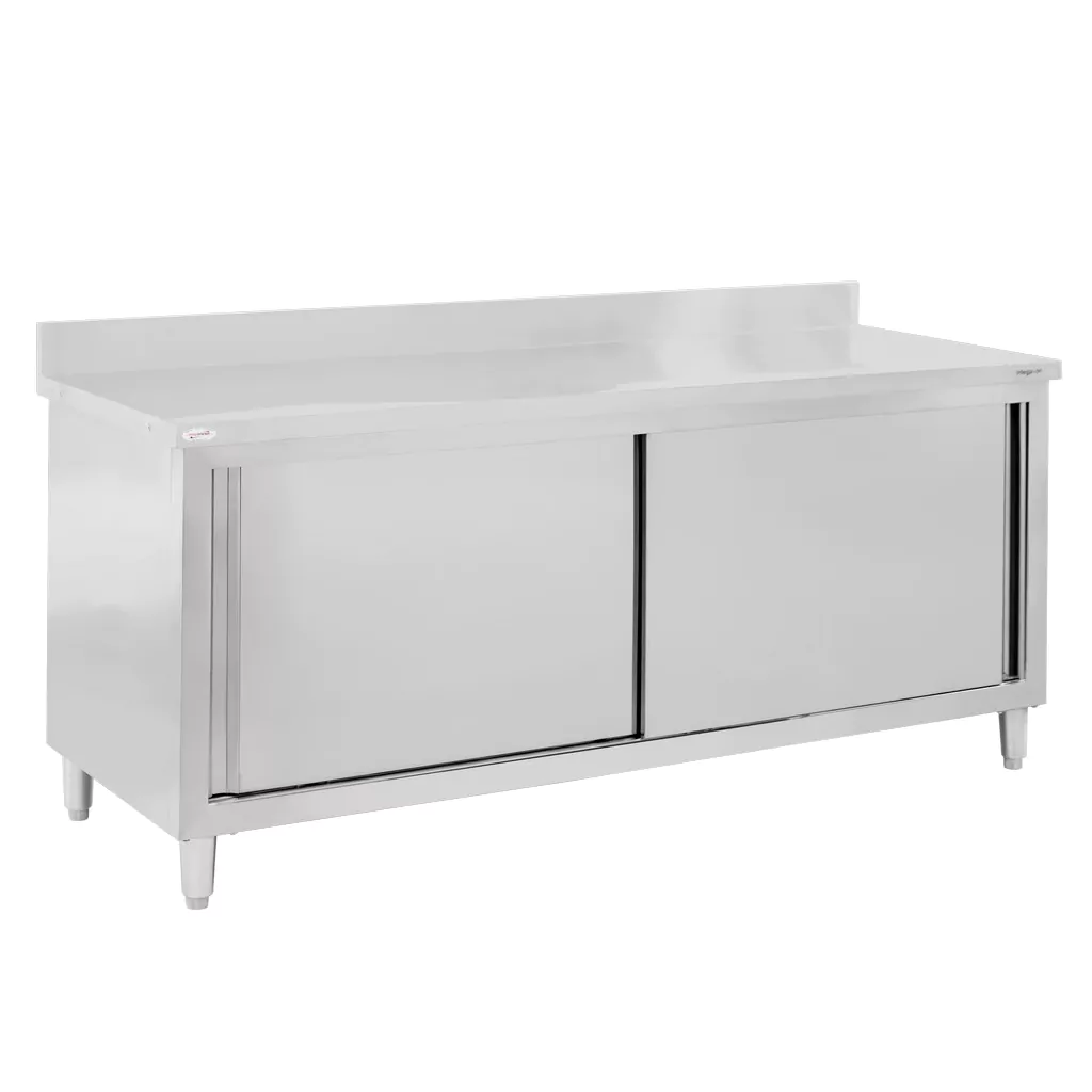 Masa inox perete cu dulap 200x70x85cm [2]