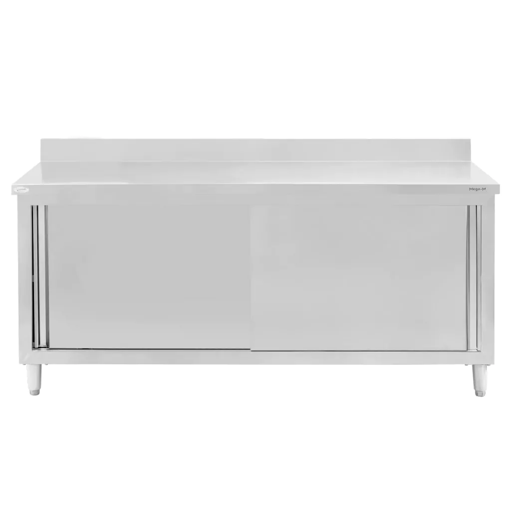 Masa inox perete cu dulap 200x70x85cm [3]