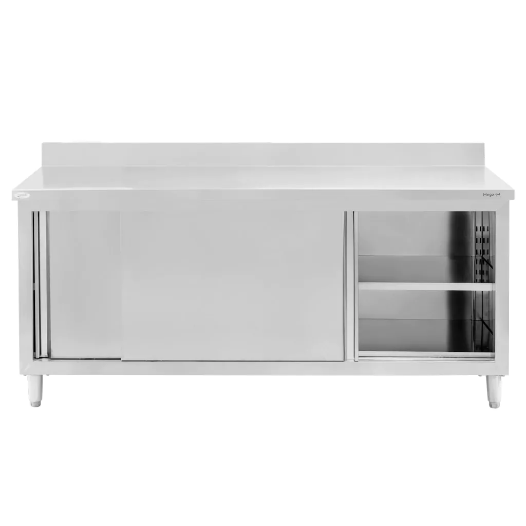 Masa inox perete cu dulap 200x70x85cm [6]