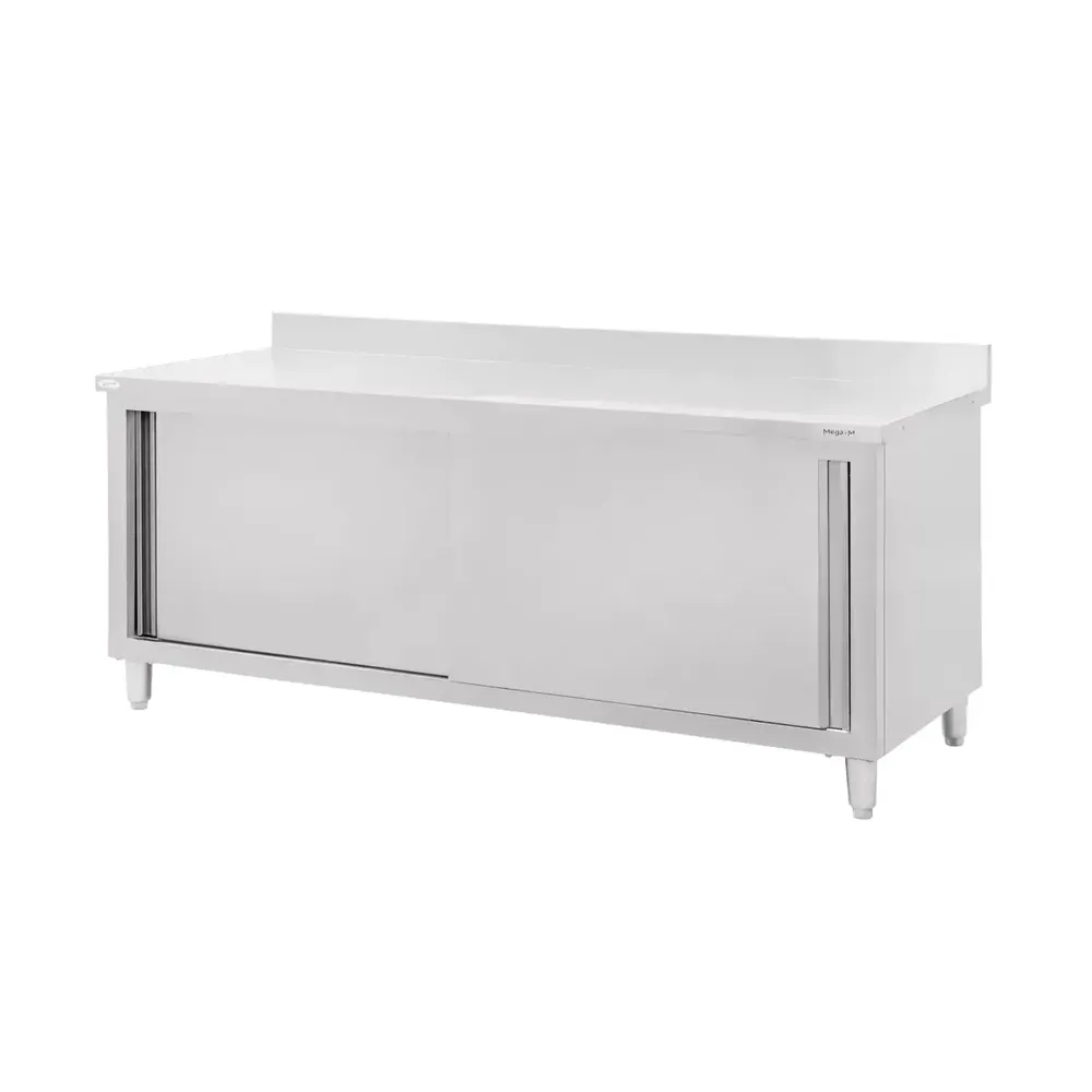 Masa inox perete cu dulap 200x70x85cm [1]