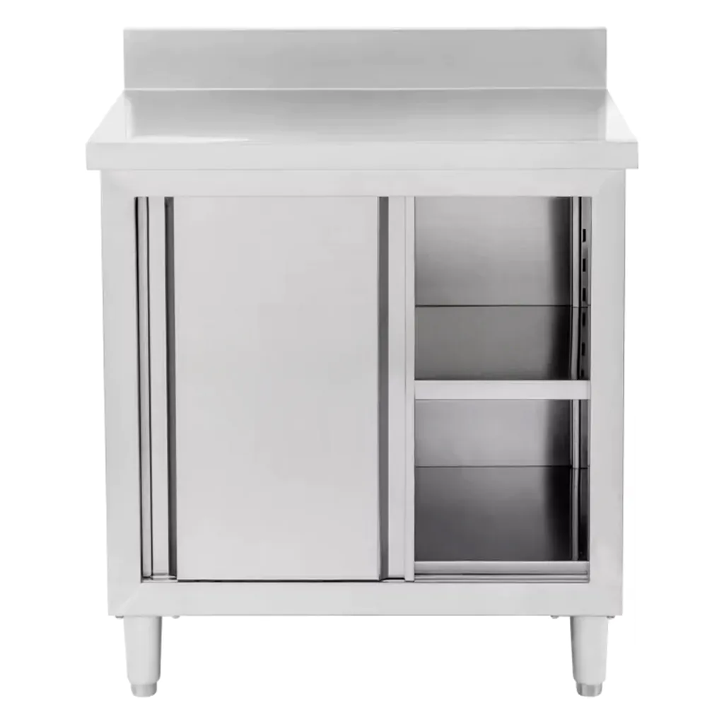 Masa inox perete cu dulap 80x60x85cm [5]