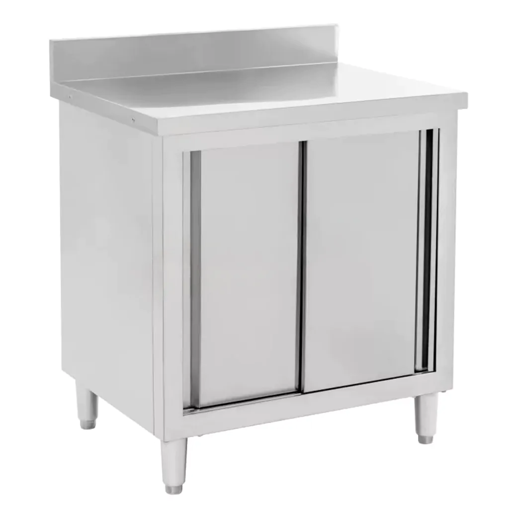 Masa inox perete cu dulap 80x60x85cm [2]