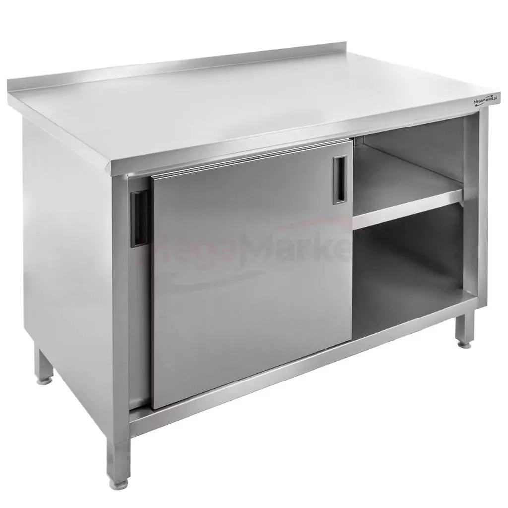 Masa inox perete cu dulap sudat 100x60x85cm [4]