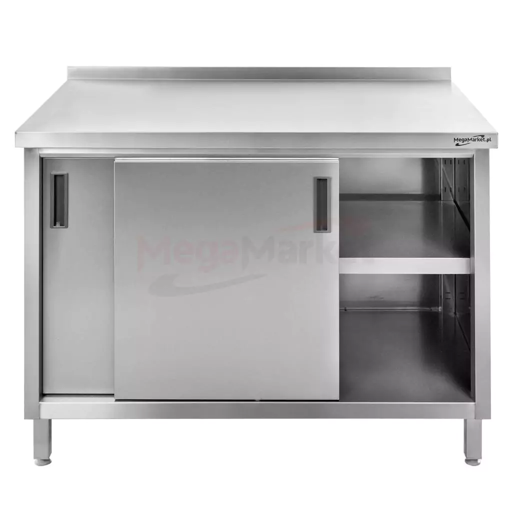 Masa inox perete cu dulap sudat 100x60x85cm [2]