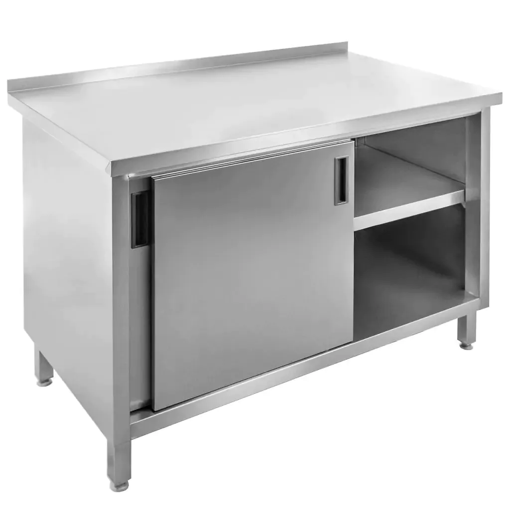 Masa inox perete cu dulap sudat 100x70x85cm [3]
