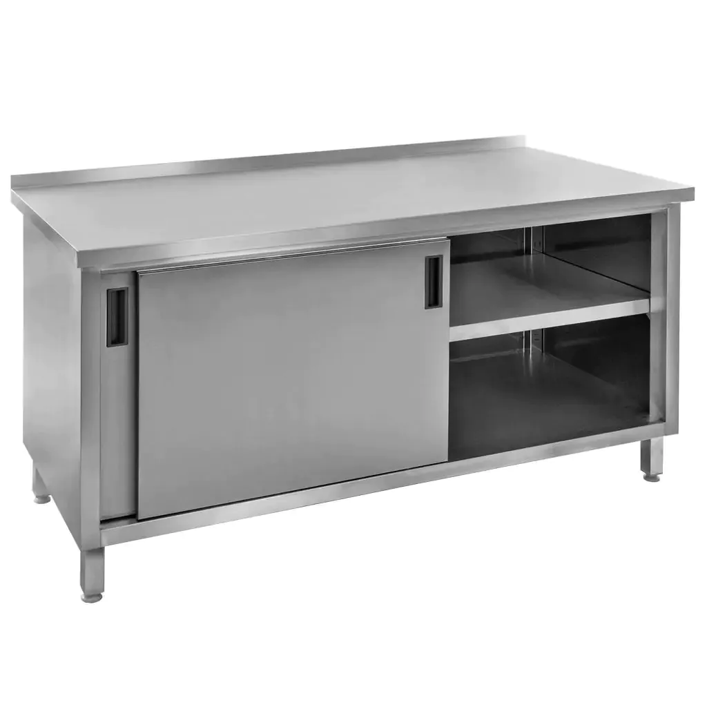 Masa inox perete cu dulap sudat 150x70x85cm [2]