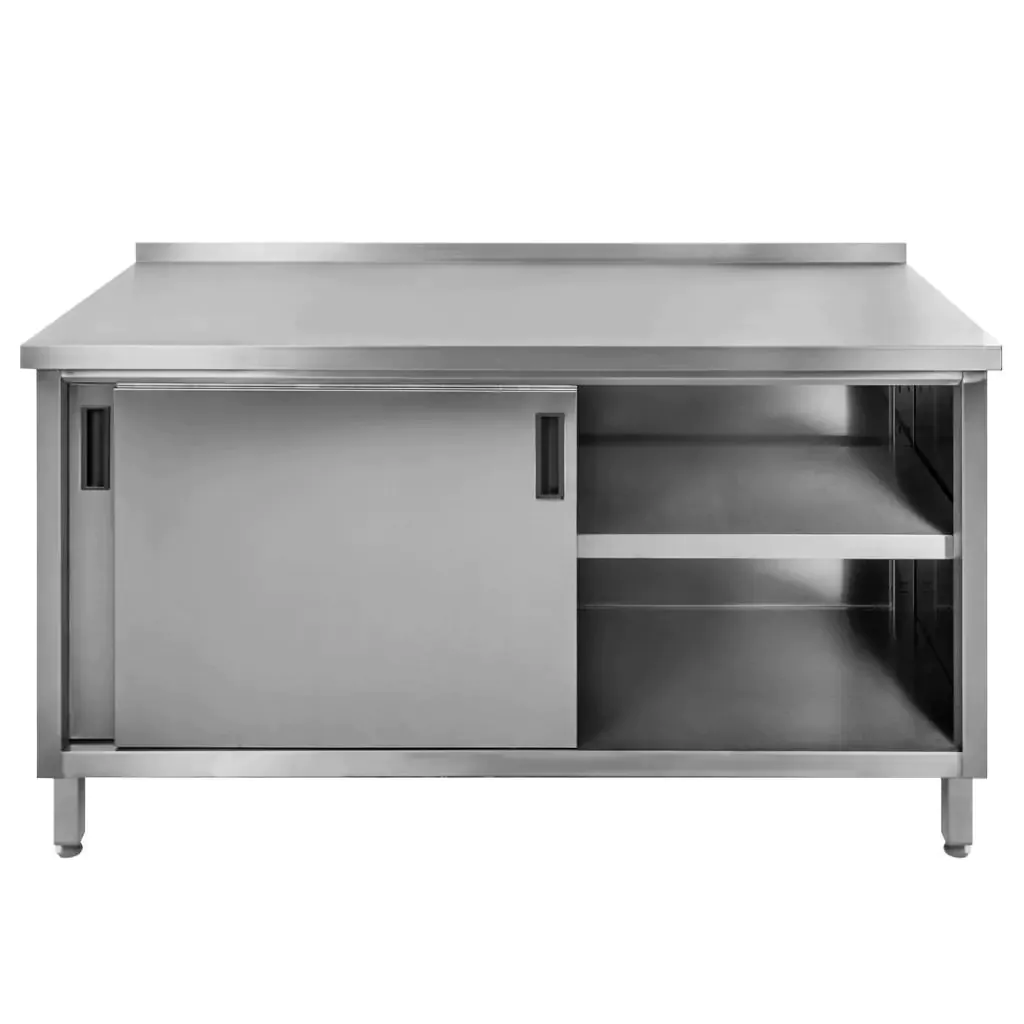 Masa inox perete cu dulap sudat 150x70x85cm [3]
