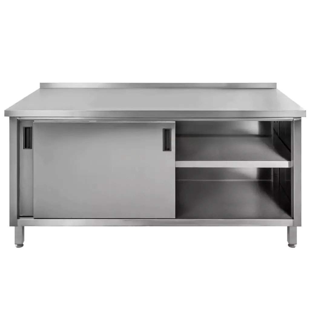 Masa inox perete cu dulap sudat 180x70x85cm [3]