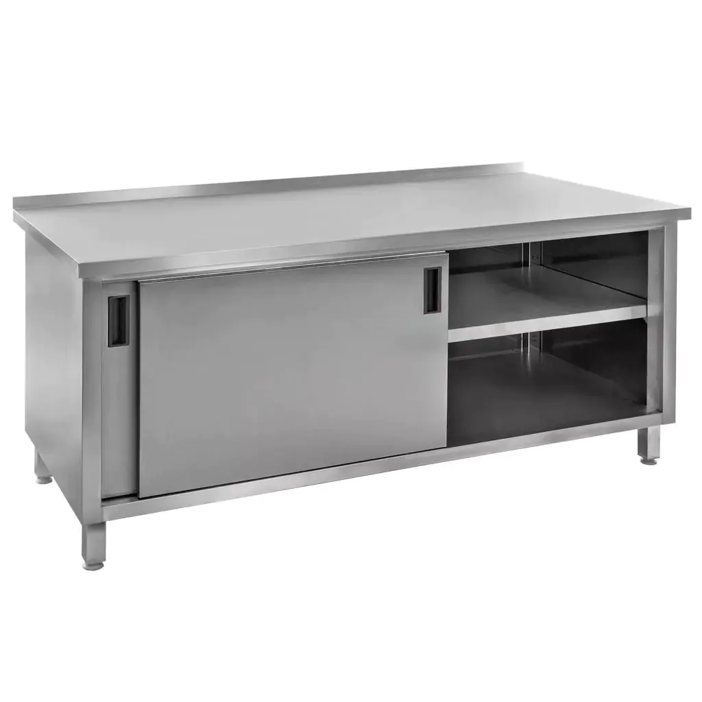 Masa inox perete cu dulap sudat 180x70x85cm [2]
