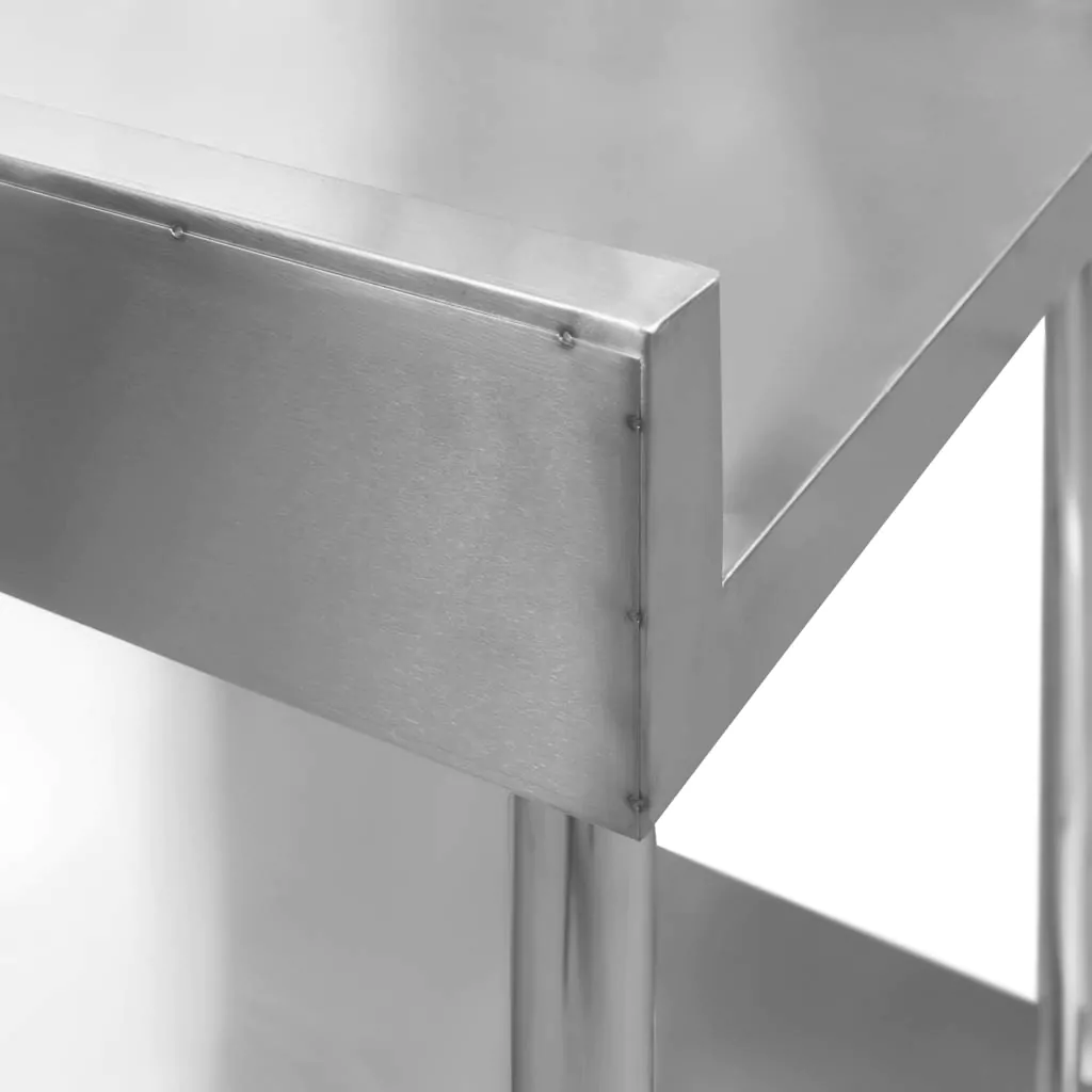 Masa inox perete cu raft 100x70x85cm [5]