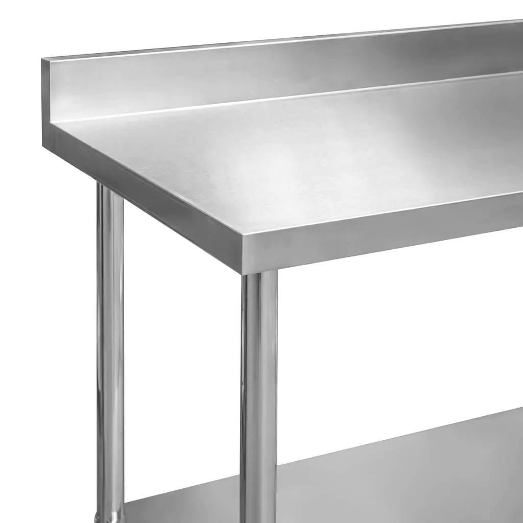 Masa inox perete cu raft 100x70x85cm [8]