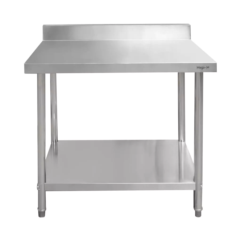 Masa inox perete cu raft 100x70x85cm [7]