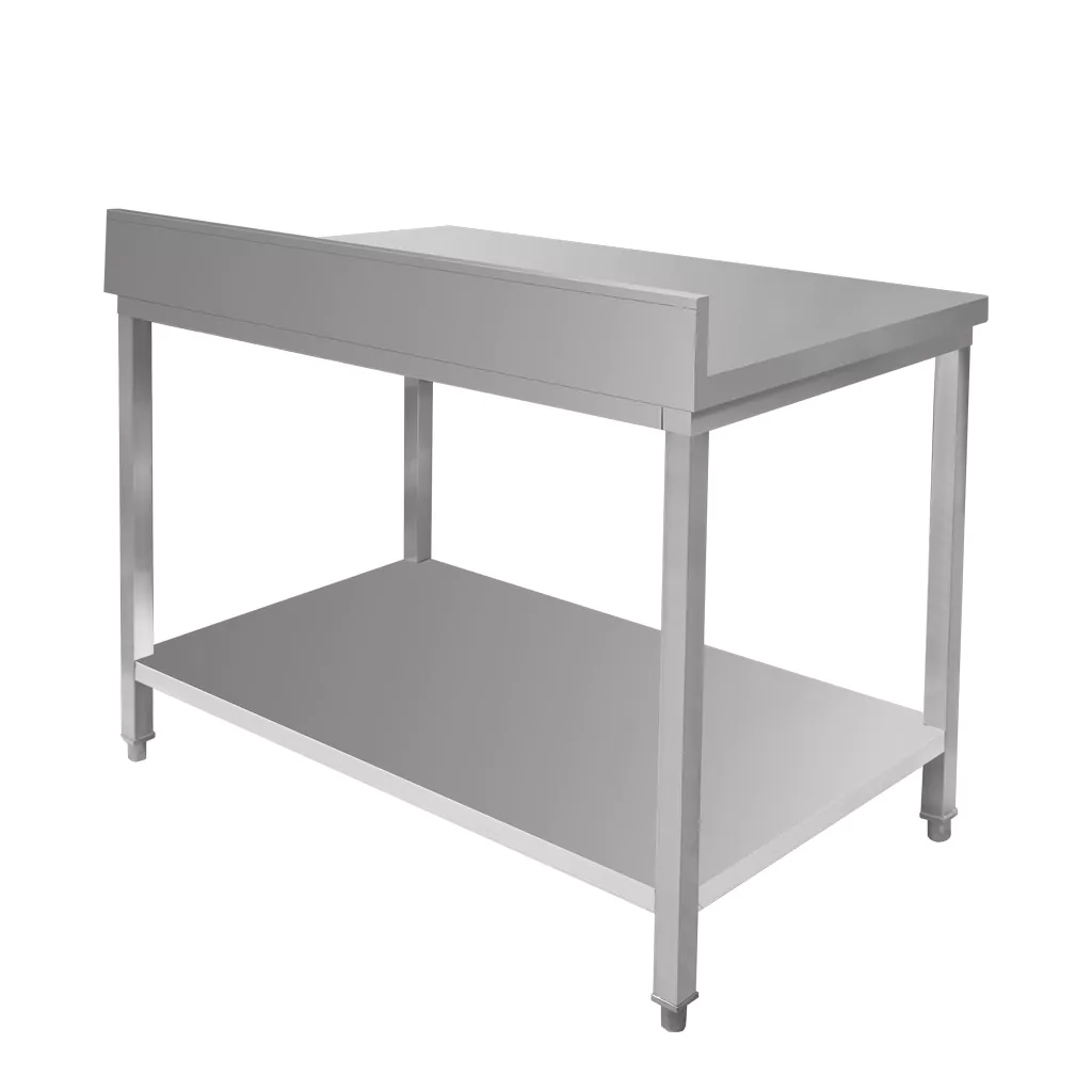Masa inox perete cu raft 120x70x85cm, uz profesional [6]
