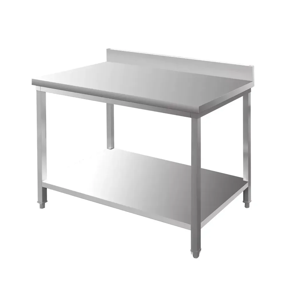 Masa inox perete cu raft 120x70x85cm, uz profesional [1]