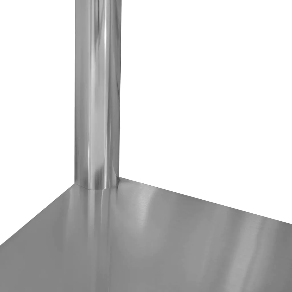 Masa inox perete cu raft 140x60x85cm [8]