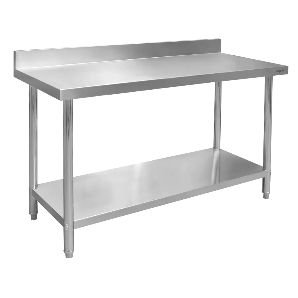 Masa inox perete cu raft 140x70x85cm [2]