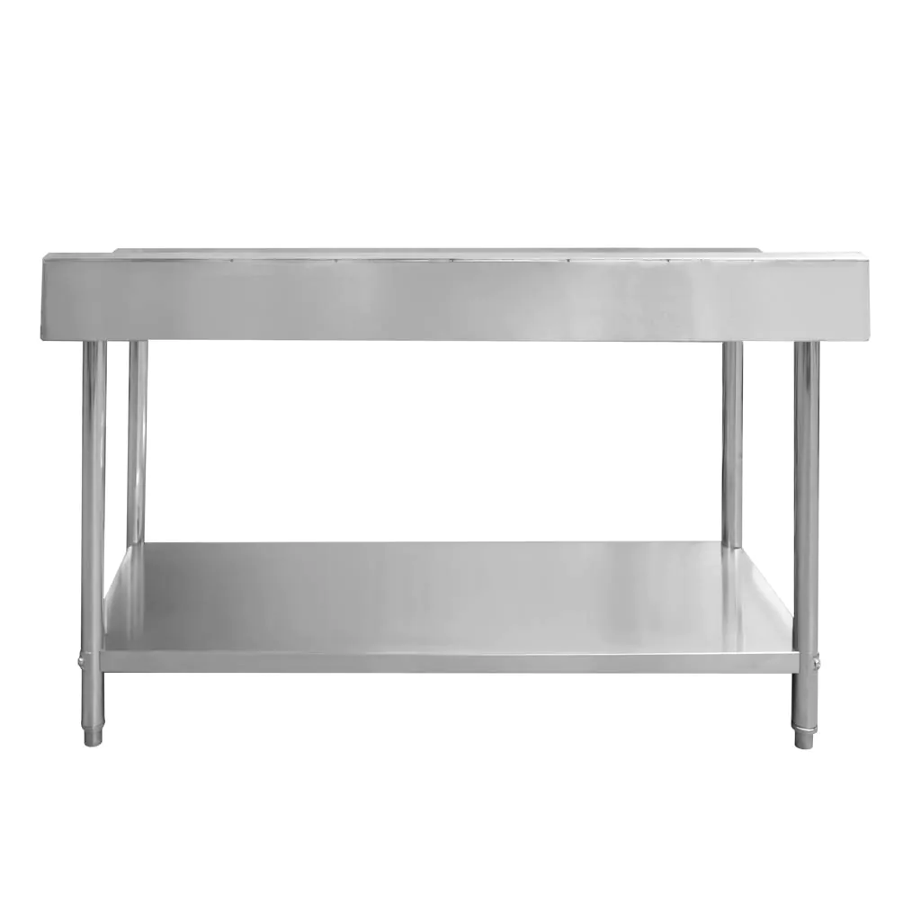 Masa inox perete cu raft 140x70x85cm [5]