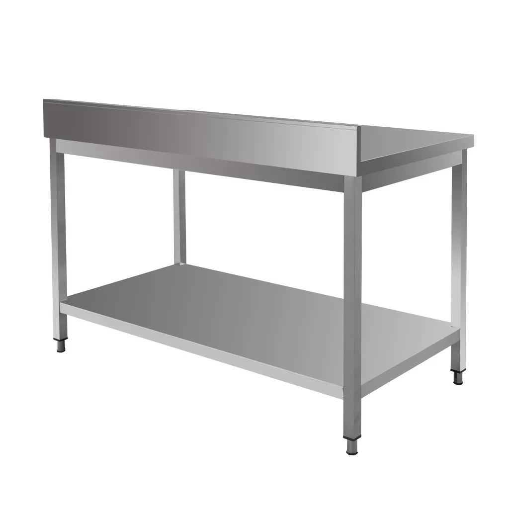 Masa inox perete cu raft 140x70x85cm, uz horeca [6]