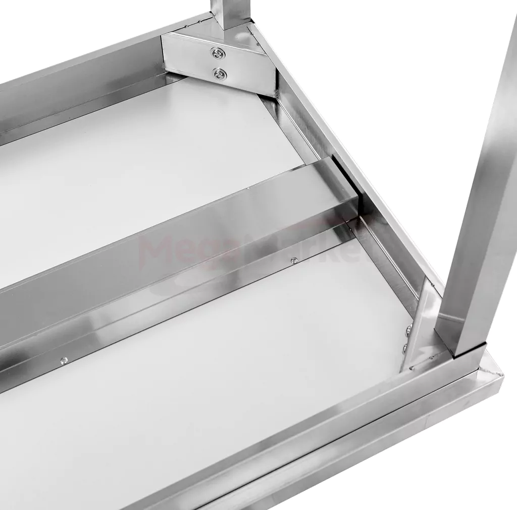 Masa inox perete cu raft 150x70x85cm, uz profesional [8]