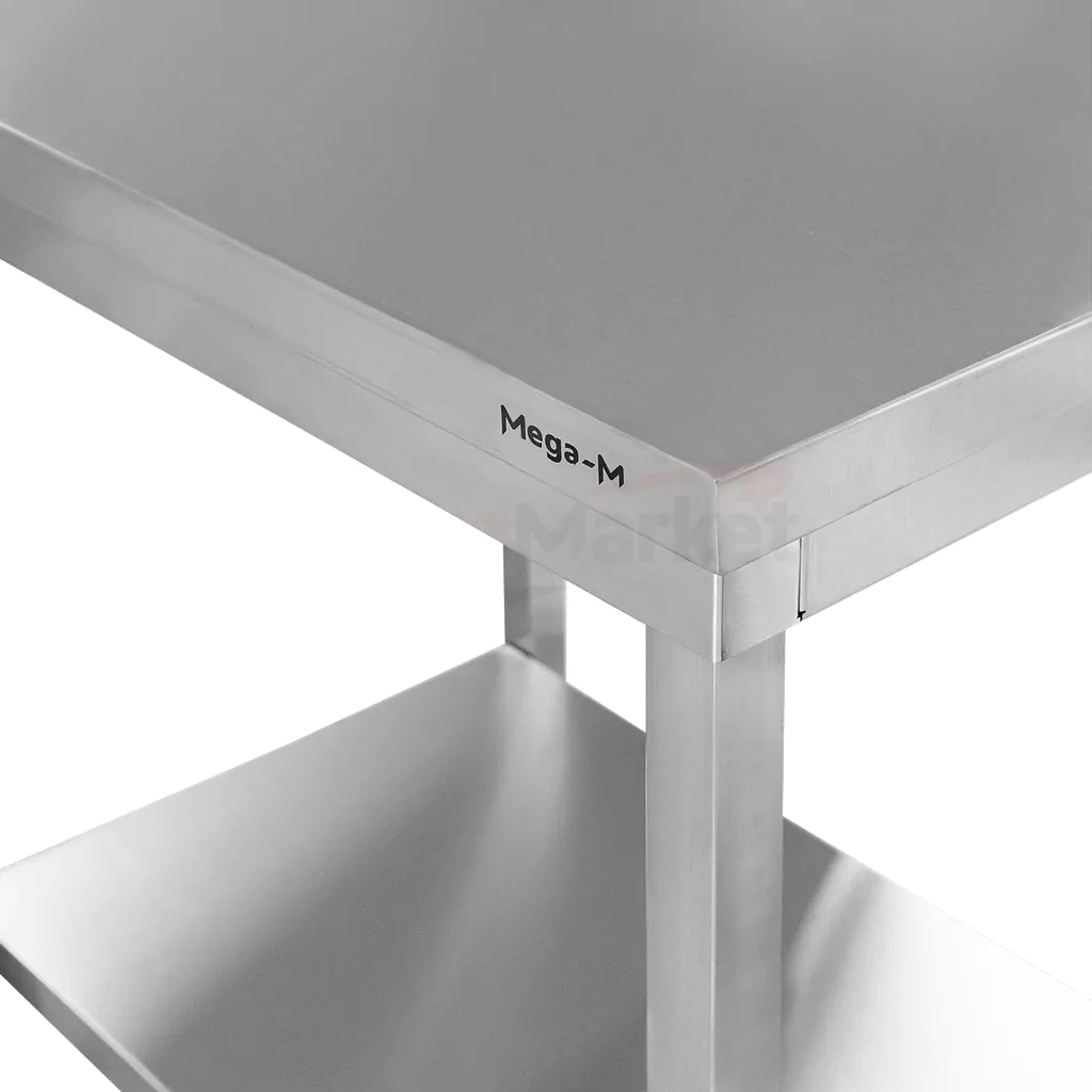 Masa inox perete cu raft 150x70x85cm, uz profesional [6]