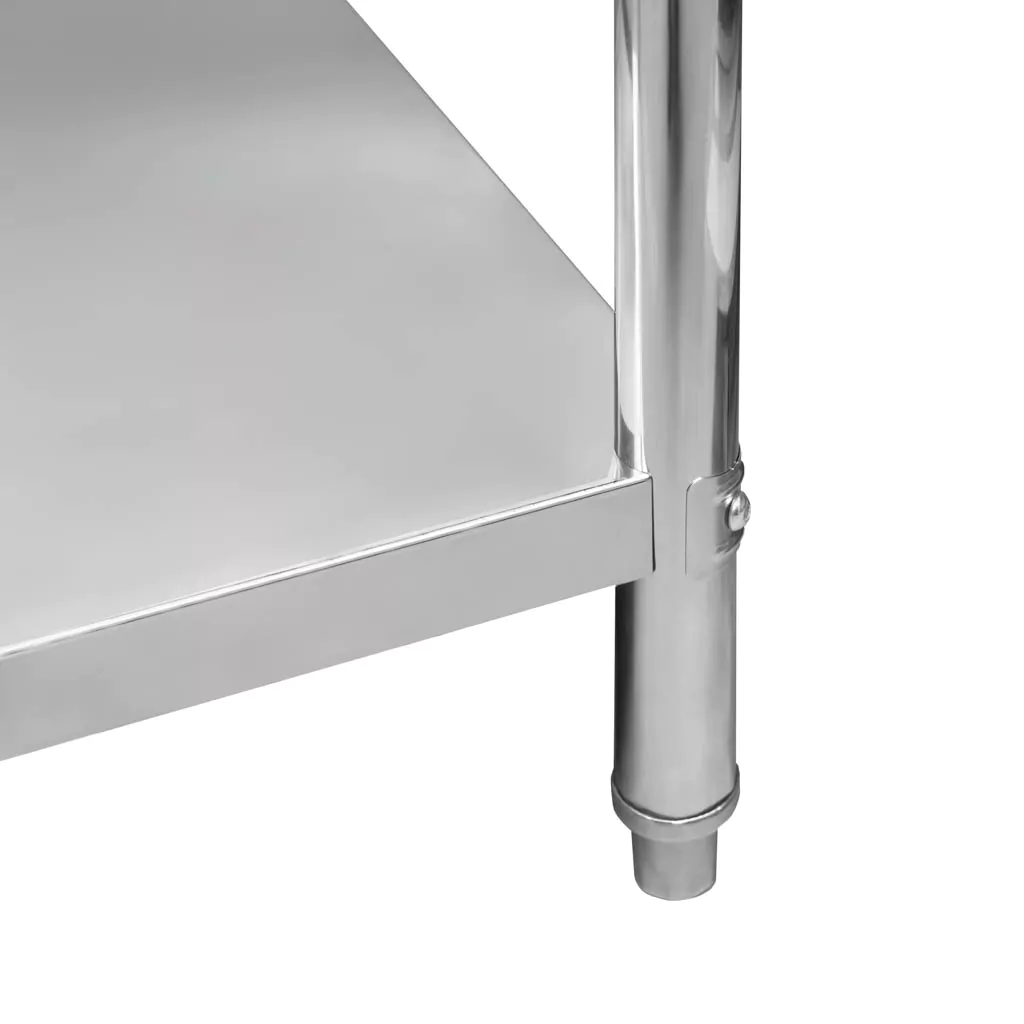 Masa inox perete cu raft 160x60x85cm [7]